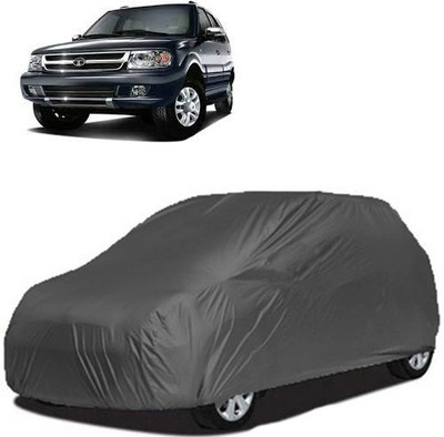 A+ RAIN PROOF Car Cover For Tata Safari Dicor (Without Mirror Pockets)(Grey)