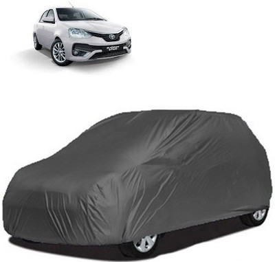 A+ RAIN PROOF Car Cover For Toyota Etios (Without Mirror Pockets)(Grey)