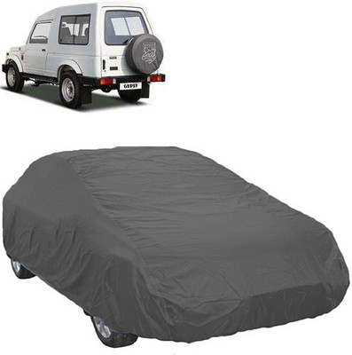 A+ RAIN PROOF Car Cover For Maruti Suzuki Gypsy MG-410 (Without Mirror Pockets)(Grey)