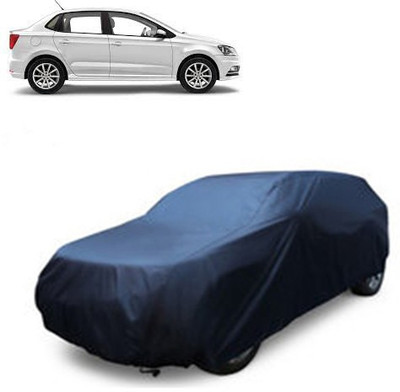 A+ RAIN PROOF Car Cover For Volkswagen Ameo (Without Mirror Pockets)(Blue)