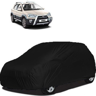 A+ RAIN PROOF Car Cover For Toyota Etios Cross (Without Mirror Pockets)(Black)