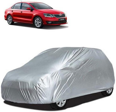 A+ RAIN PROOF Car Cover For Skoda Rapid (Without Mirror Pockets)(Silver)