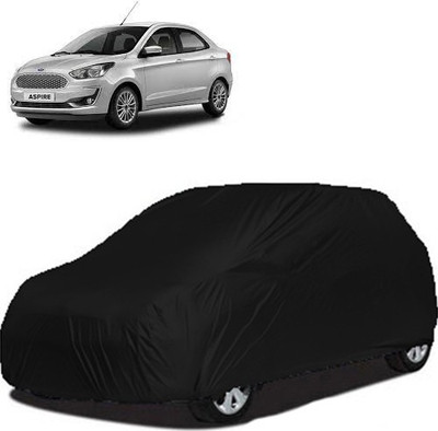 A+ RAIN PROOF Car Cover For Ford Figo Aspire (Without Mirror Pockets)(Black)