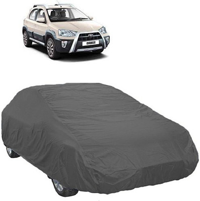 A+ RAIN PROOF Car Cover For Toyota Etios Cross (Without Mirror Pockets)(Grey)