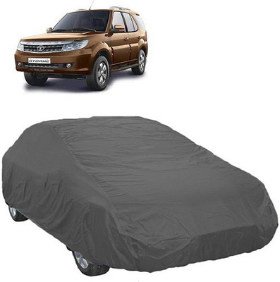 A+ RAIN PROOF Car Cover For Tata Safari Storme (Without Mirror Pockets)(Grey)