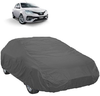 A+ RAIN PROOF Car Cover For Toyota Etios (Without Mirror Pockets)(Grey)