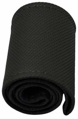 SPEEDZZ Hand Stiched Steering Cover For BMW X3(Black, Leatherite)