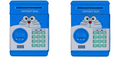 

KS STORE Atm Machine Bank For Kids Pack Of 2 Coin Bank(Multicolor)
