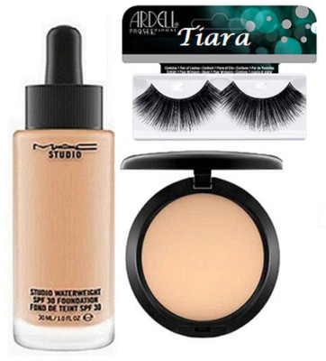 

TIARA Eyelashes ,Mac Studio Fix Compact , Studio Waterweight Foundation(Set of 3)