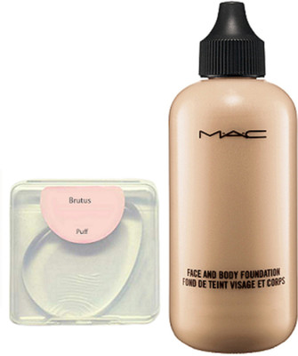 

BRUTUS Silicon Puff With Face & Body Foundation(Set of 2)