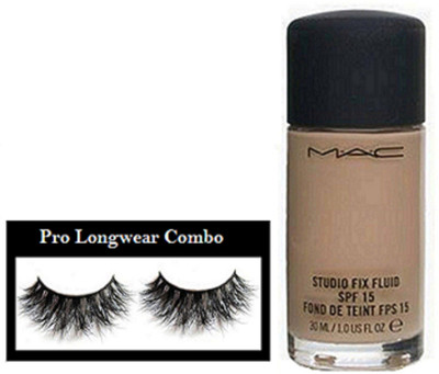 

pro longwear combo Eyelashes, Mac Studio Fix Fluid Foundation(Set of 2)
