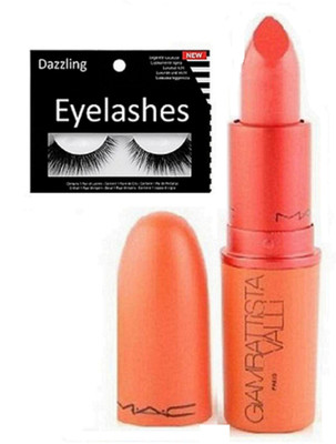 

dazzling Eyelashes & Mac Sushi Kiss Matte Orange Lipstick(Set of 2)