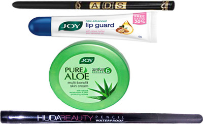 

Joy Lip Guard, Pure Aloe Multi Benefit Skin Creme & Ponds Cold Creme, Primer (35 ml), 2 Waterproof Eyeliner, 4 Mini Lipstick(Set of 7)
