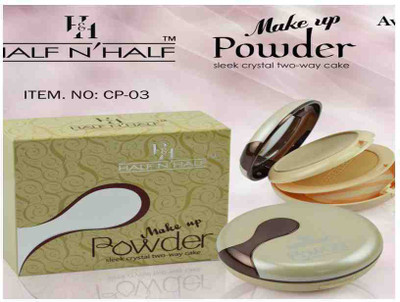 

Half N Half make up powder sleek crystal two way cake Compact(4)