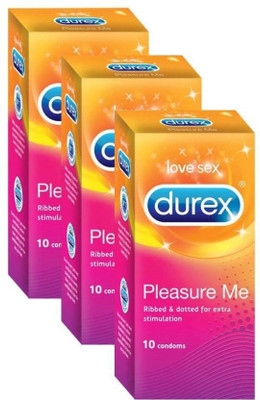 Durex pleasure me 10,3=30S Condom(Set of 3, 10S)