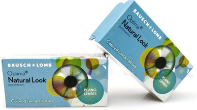 

Bausch & Lomb Natural Look color with power contact Lens Quaterly Contact Lens(-1.50Lightgreen, Light Green, Pack of 2)