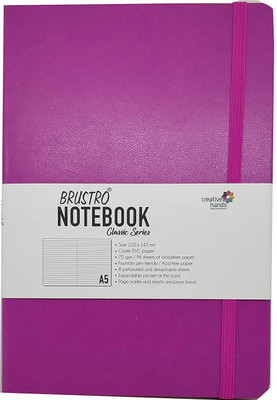 BRuSTRO Classic Series A5 Notebook Ruled 96 Pages(ROSE)