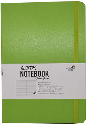 BRuSTRO Classic Series A5 Note Book Ruled 96 Pages(Green)