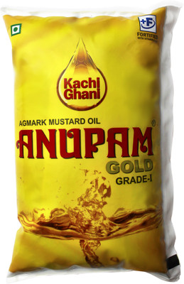 

ANUPAM GOLD Mustard Oil (Kachi Ghani) Mustard Oil Pouch(1 L)