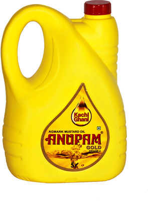 

ANUPAM GOLD Mustard Oil (Kachi Ghani), 5 Ltr. Jar Mustard Oil Plastic Bottle(5.0 L)