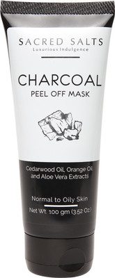 

Sacred Salts Activated Charcoal Peel Off Mask | Instant Glow & Blackheads Removal | Best Peel Off Mask With Cedarwood Oil |for Men & Women(100 g)