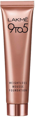 

Lakme 9 to 5 Weightless Mousse Foundation(04 Rose Honey)