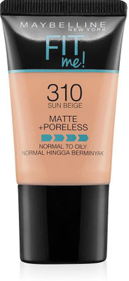 

Maybelline Fit Me Matte+Poreless Liquid Foundation Tube, 310 (SUN BEIGE) Foundation(SUN BEIGE)