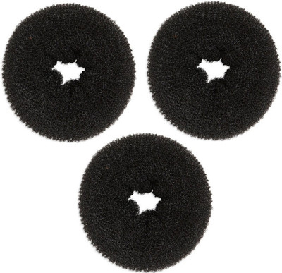 

S R Enterprises Hair Accessories set of 3pcs ! Hair Donut Bun Maker , All Different Size Hair Accessory Set(Black)