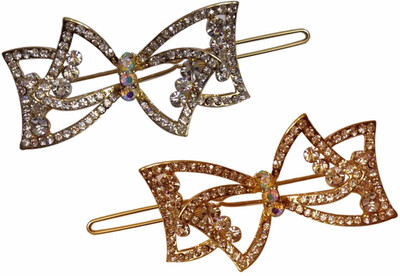 

New Arihant Traders Backpin/Side Pin with stone Hair Pin, Hair Accessory Set, Back Pin(Gold, Silver)