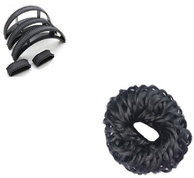 

S R Enterprises hair curly juda bun maker and puff bun maker (pack of 6pcs) Hair Accessory Set(Black)