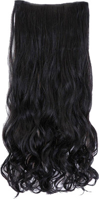 

WONDER CHOICE 5 Clip 24 Inches Long Black Curly Hair Extension