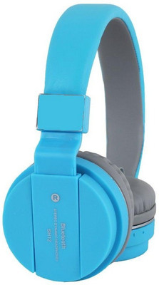 DRUMSTONE SH12 wireless Headphone With FM and SD Card Support Bluetooth(Multicolor, On the Ear)
