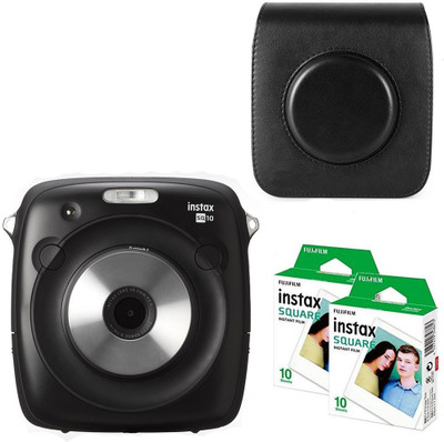 Fujifilm Instax Square Sq10 with Black case 20 Shots Instant Camera(Black)