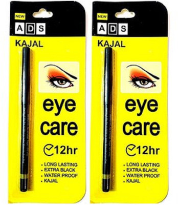 

ADS Eye Care Black Kajal 12Hr Pack of 2 (0.35gX2-Black)(Black)
