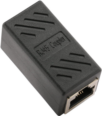 

GVAAS Ethernet RJ45 Adapter - Shielded in-Line Coupler for Cat7/Cat6/Cat5e/cat5 Ethernet Cable Extender Connector - Female to Female, Black Lan Adapter(1000 Mbps)