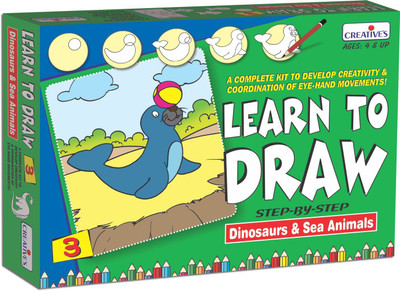 

Creatives LEARN TO DRAW- DINOSAURS & SEA ANIMALS(Multicolor)
