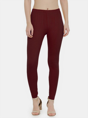 N-gal Ankle Length  Ethnic Wear Legging(Maroon, Solid)