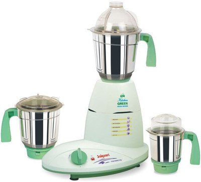 

Jaipan KITCHEN GREEN MIXER GRINDER WITH 3 STAINLESS STEEL JARS 750 Mixer Grinder(Green, 3 Jars)