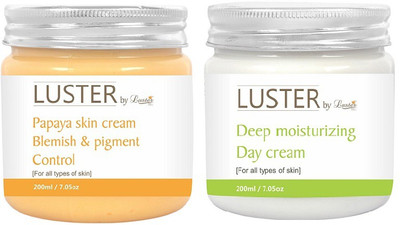 

Luster Papaya Blemish & Skin Pigment Control Cream + Deep Moisturizing Day Cream(400 ml)