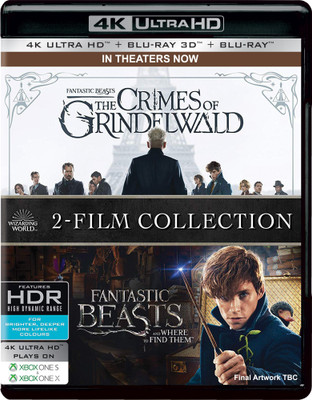 

Fantastic Beasts 2 Movies Collection - Fantastic Beasts & Where to Find Them + Fantastic Beasts: The Crimes of Grindelwald (4K UHD + Blu-ray 3D + Blu-ray)(4K(UHD) Blu-ray English)