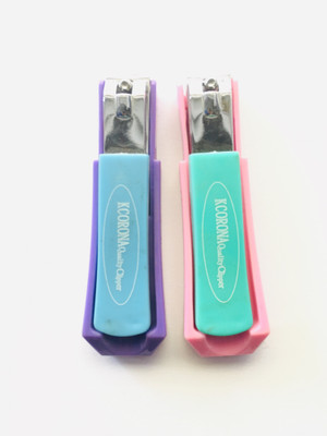 

KCORONA TOE NAIL & FINGER NAIL CUTTER,STAINLESS STEEL WITH PLASTIC COVER BODY.(2 PIECES)