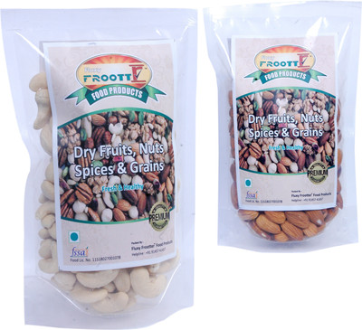 

FLUXYFROOTTR CASHEWS | ALMOND KERNELS | KAJU ,BADAM GM POUCH Almonds, Cashews(500 g, Pouch)