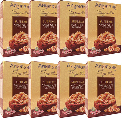 

Anymany Supreme Walnut Kernels 250g (Pack of 8) Walnuts(2 kg, Box)