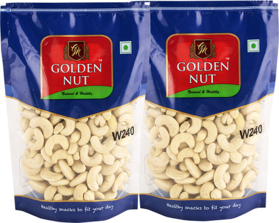 

Golden Nut Cashew nuts, W240 - pack of 2(500g each) Cashews(1000 g, Pouch)