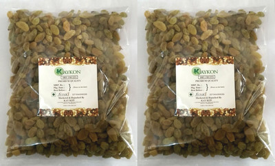 

kaykon Kashmiri Kishmish Pure Green Raisin - 2 KG Raisins(2 kg, Pouch)