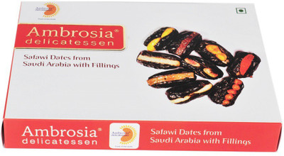 

AMBROSIA DELICATESSEN SAFAWI DATES FROM SAUDI ARABIA WITH FILLINGS(250 g, Box)