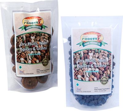 

FLUXYFROOTTR COMMON FIGS | BLACK RAISINS | EACH 250 GM POUCH (PACK OF 2) Figs, Raisins(500 g, Pouch)