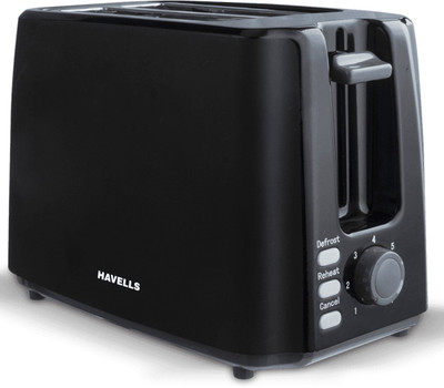 

Havells Crisp Plus 2 Slice 750 W Pop Up Toaster(Black)