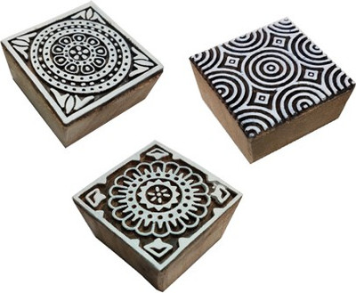 skart wooden printing blocks Squarer106 Printing Blocks(Pack of 3)