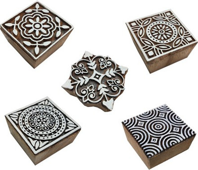 skart wooden printing blocks Squarer107 Printing Blocks(Pack of 5)
